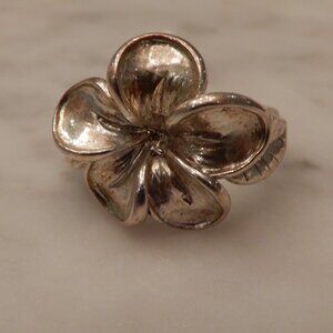 Kabana Sterling Silver Plumeria Ring